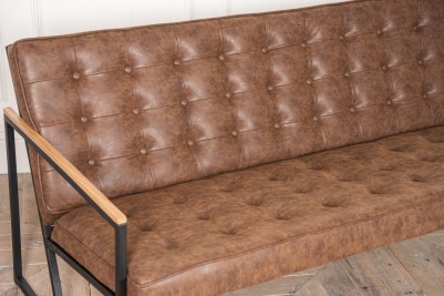 woodland brown three seater sofa